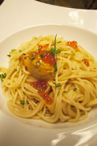 ウニとイクラのくり〜みぃパスタ